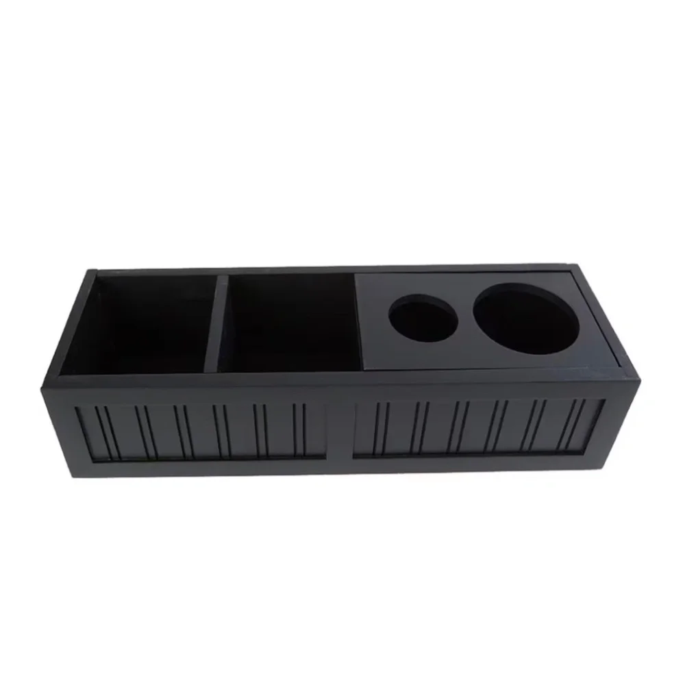 NIB Black Organization Bathroom Wall Shelf with Towel Bar!